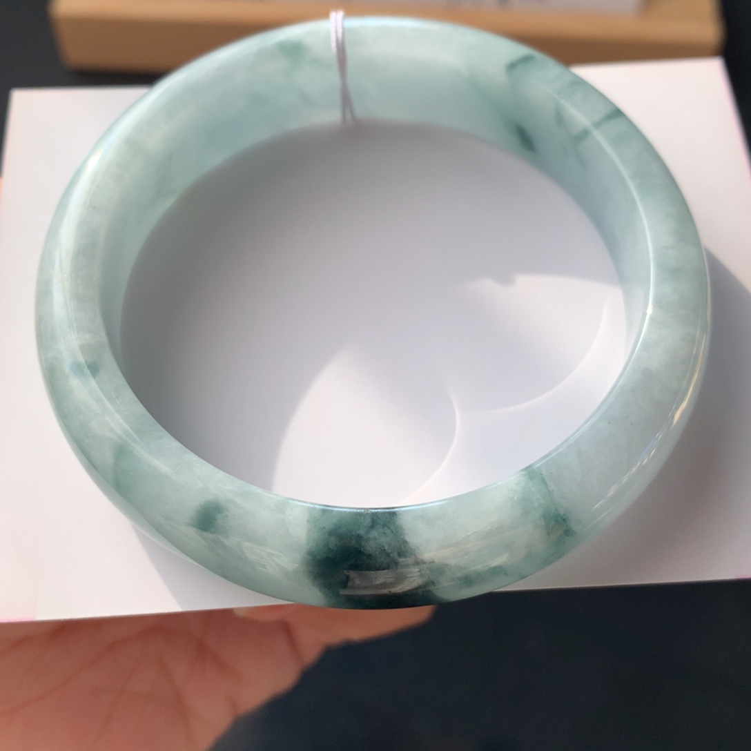 翡翠未镶嵌手镯8号58-13.6-8