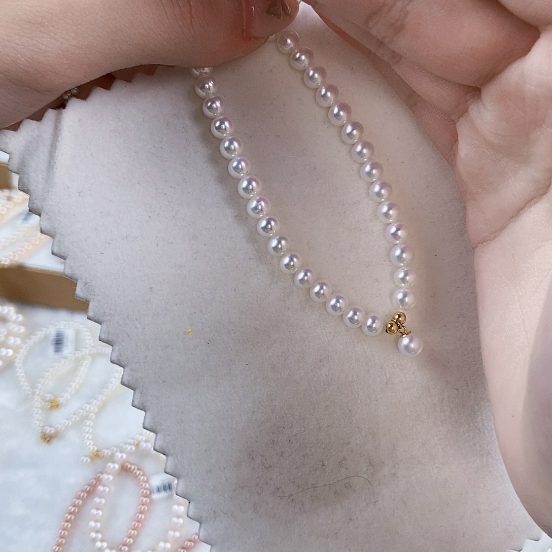 淡水珍珠手绳18K金镶嵌