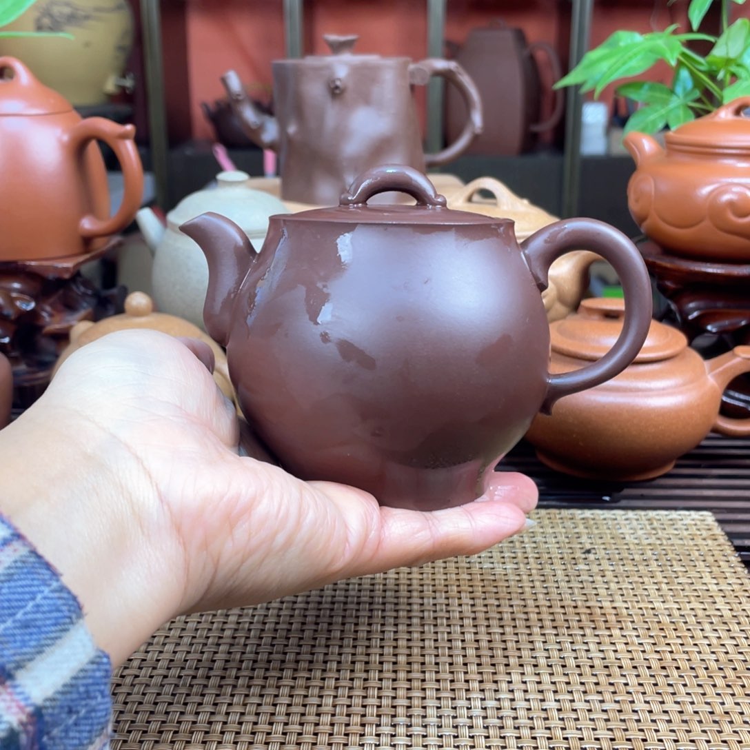 茶壶紫砂紫泥半手工制作