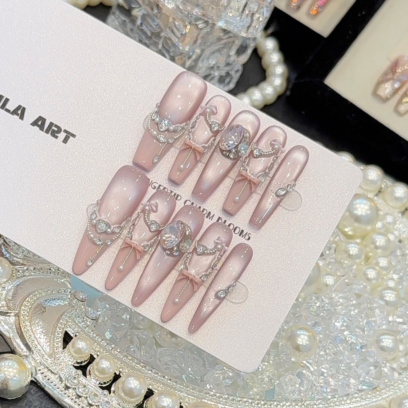 【甜蜜星愿】纯手工光疗穿戴甲2025新款高级质感轻奢穿戴甲