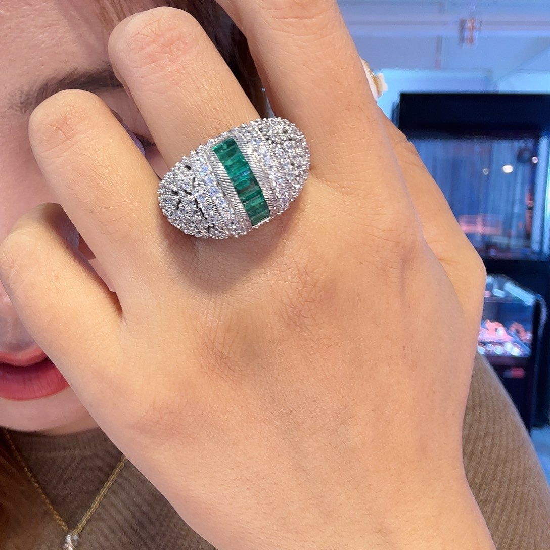 琉璃合金合金祖母某绿色.18圈口