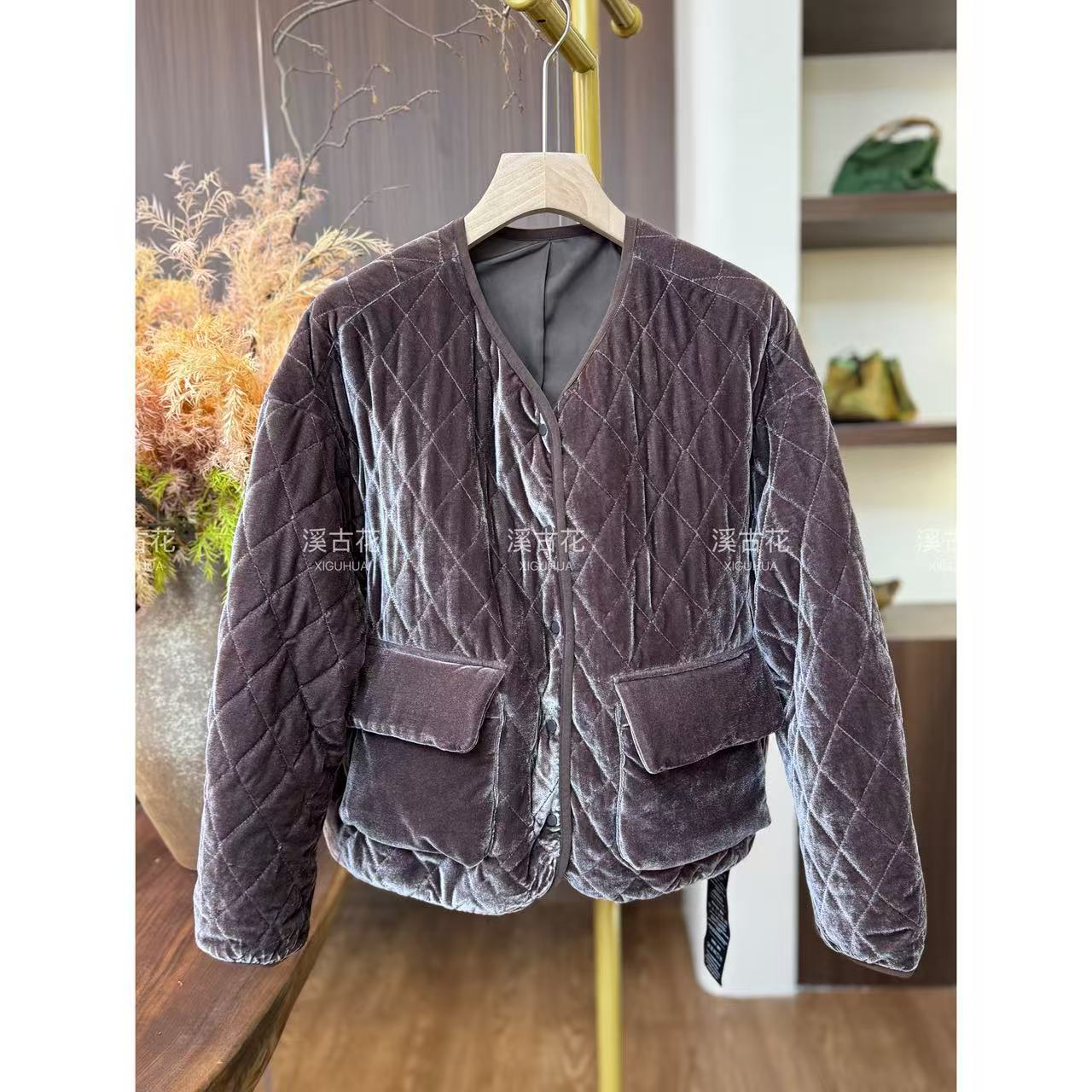 【摩登蚕丝服】2025秋冬新款100%桑蚕丝棉服时尚百搭真丝丝绒蚕丝服