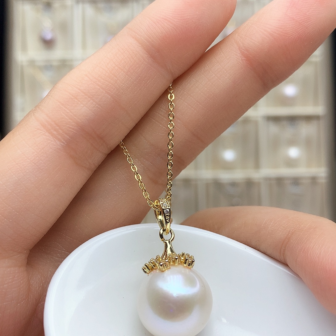 颈饰合金淡水珍珠