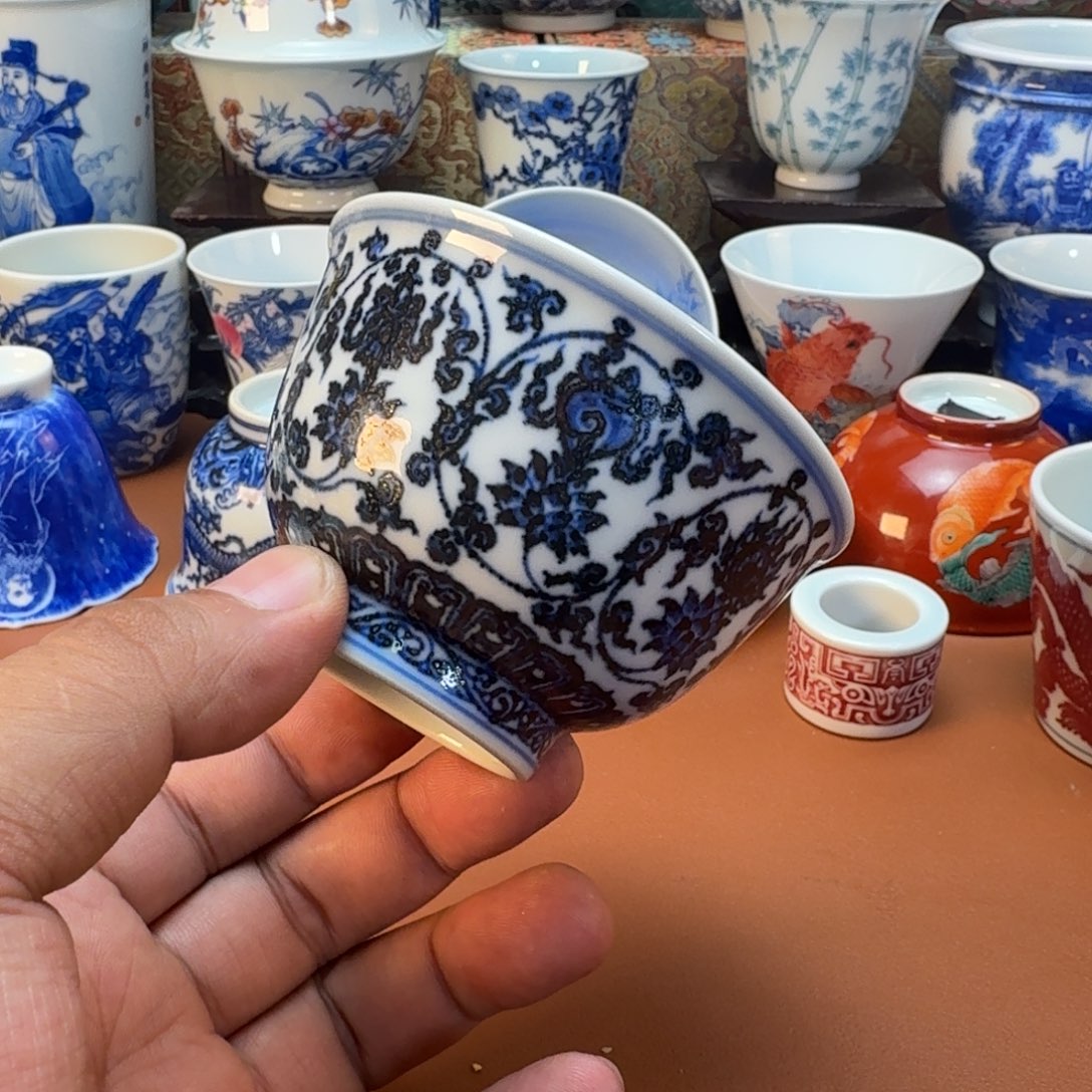 浩***成陶杯子景德镇全手工手绘陶瓷