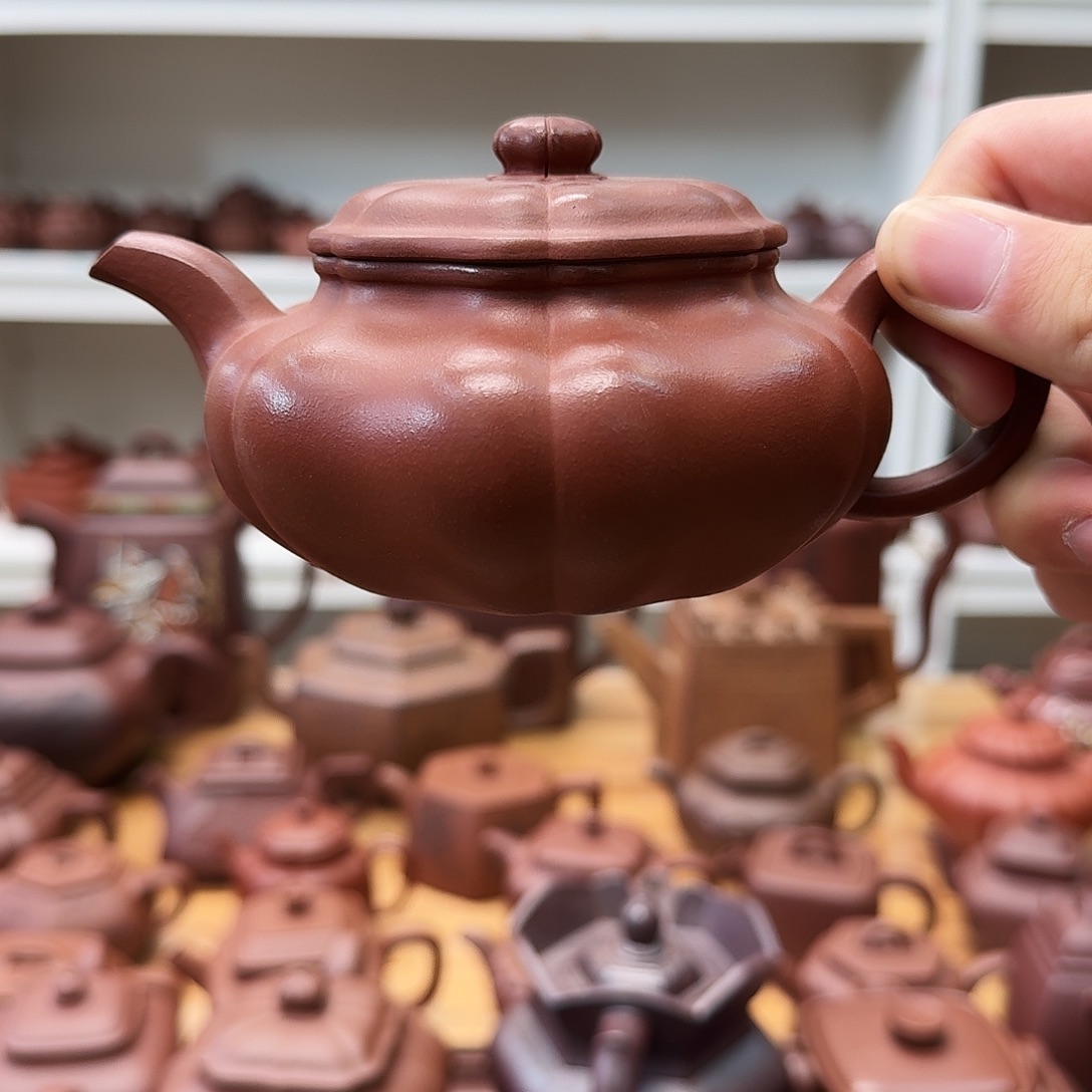 茶壶紫砂葵仿古230