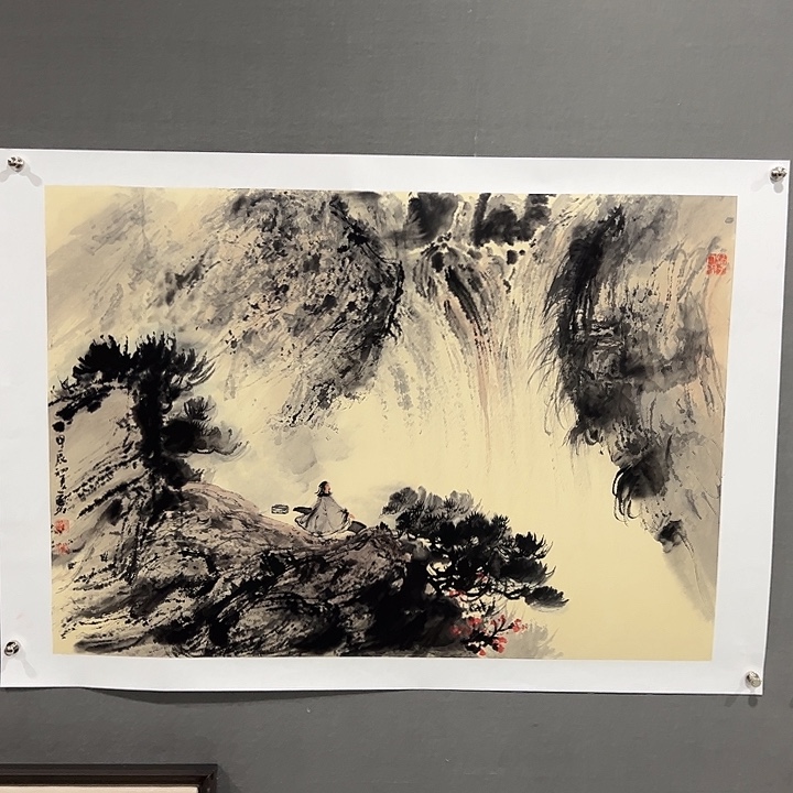 国画傅云石老师山水画作品