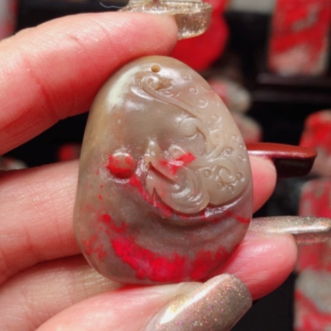 昌化鸡血石昌化鸡血石挂件