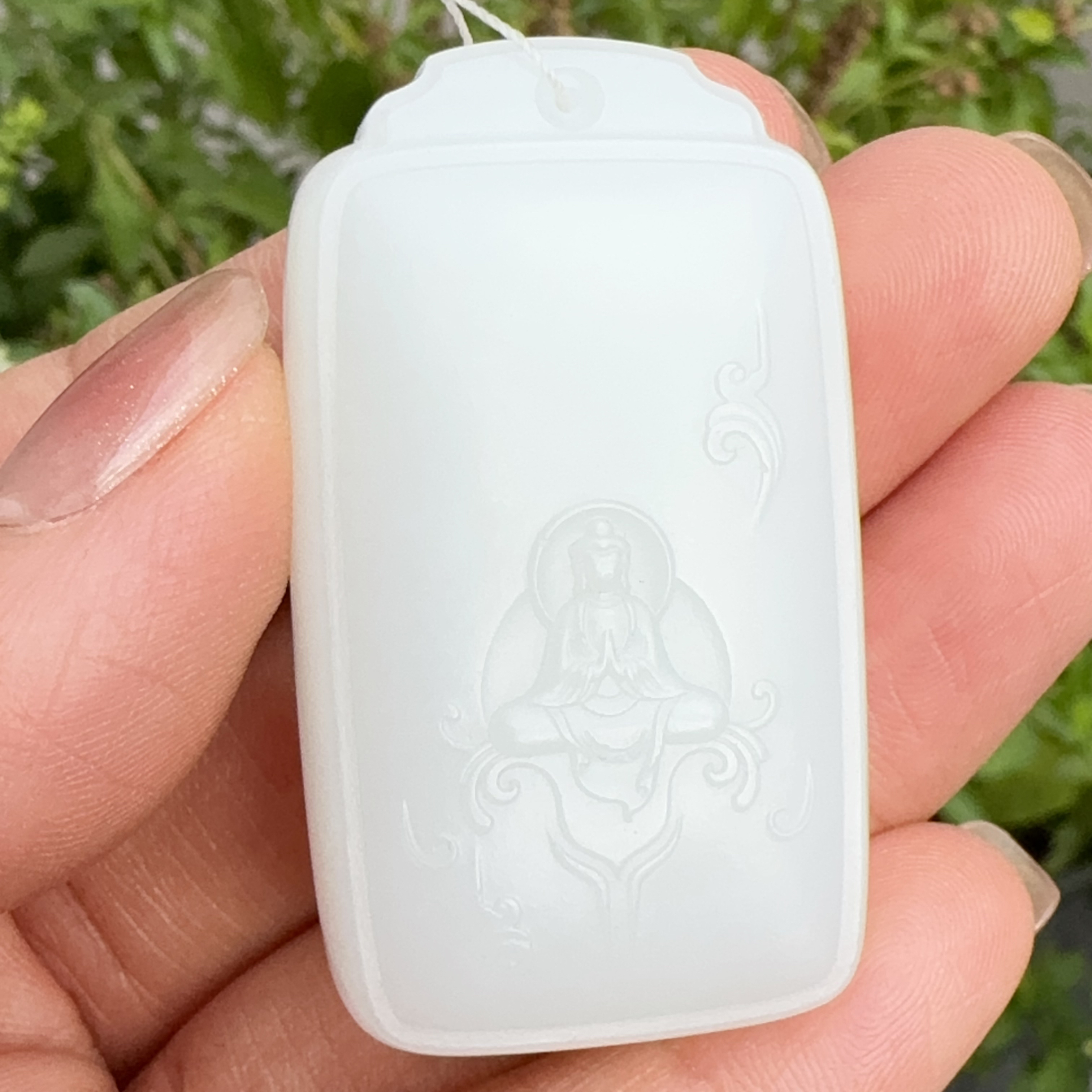 新疆和田玉悟道、无相佛观音牌48.8*28*12.4重36克