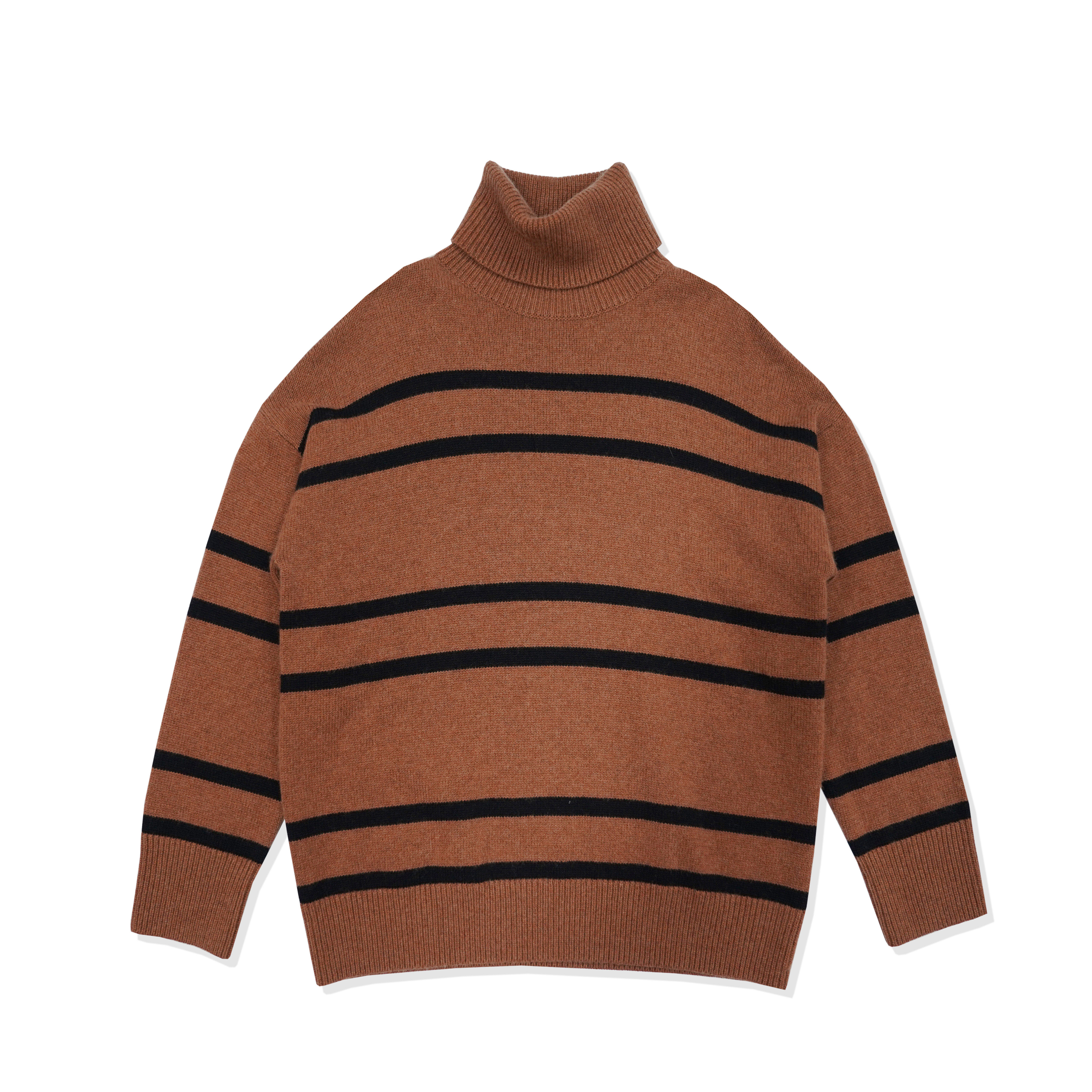 【佩佩专属】高领条纹休闲套头针织衫/19688