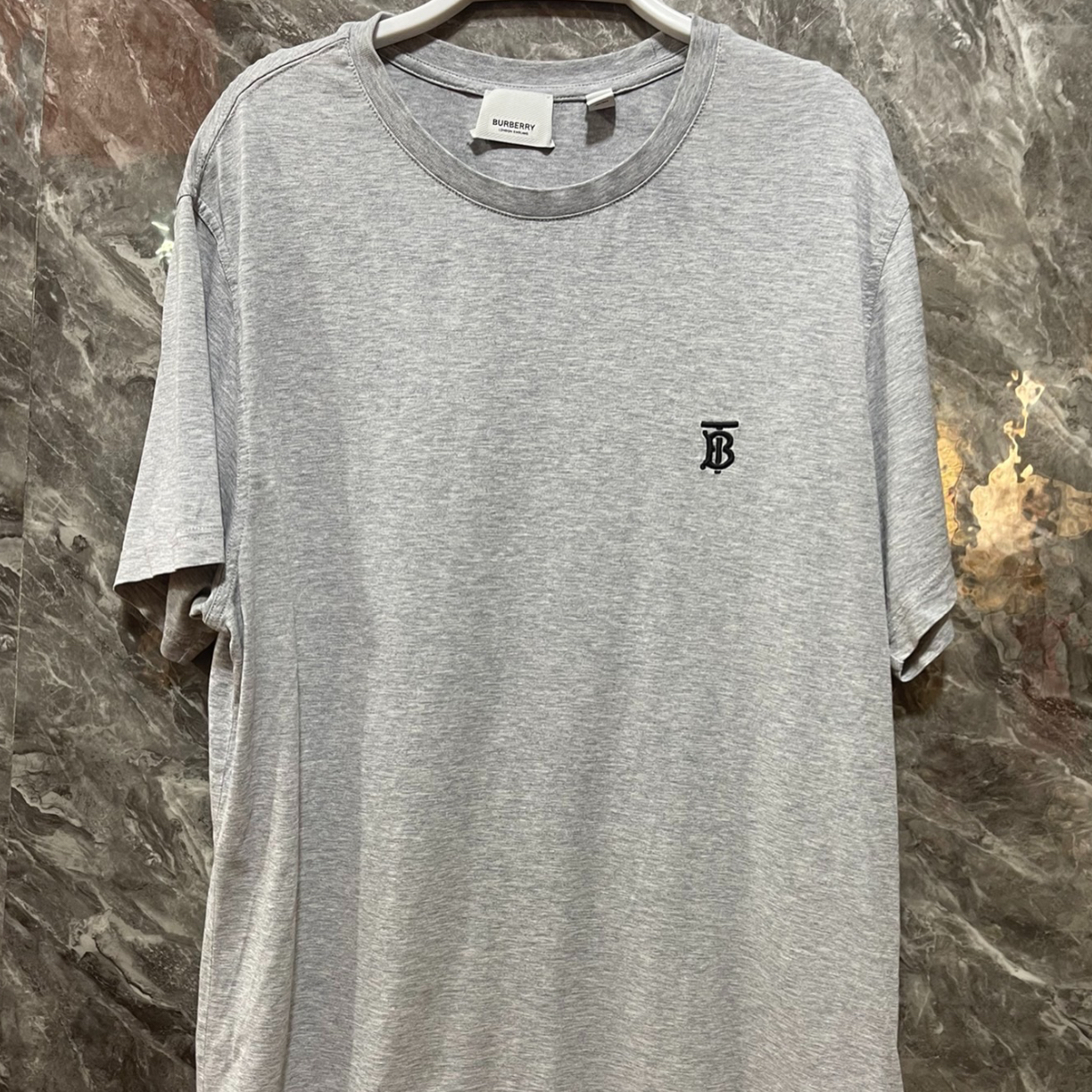 99新 BURBERRY/博柏利 HZ二手奢侈品巴宝莉灰色短袖XL码 h177