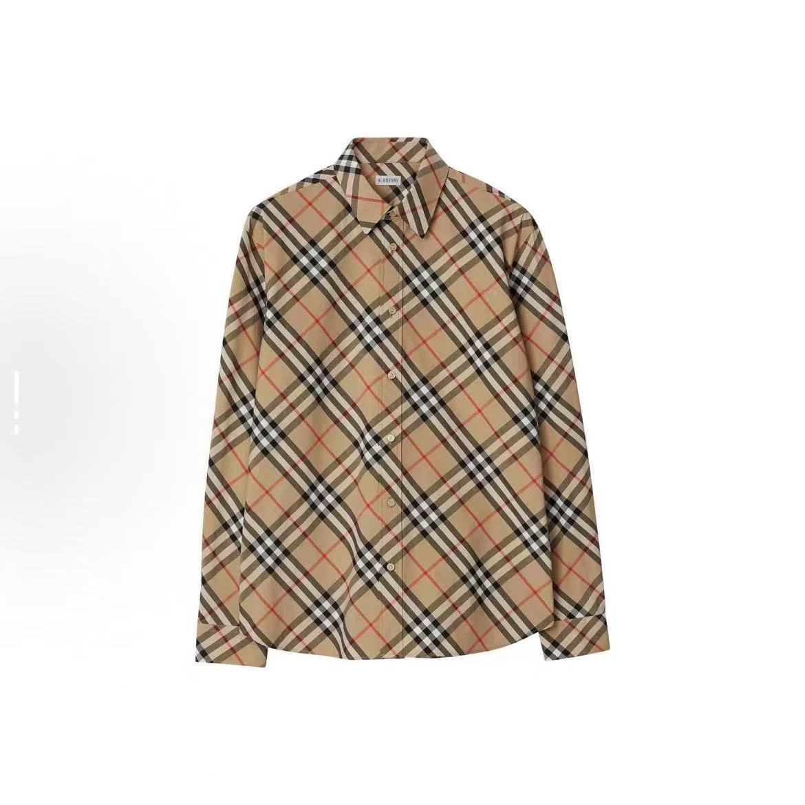 BURBERRY/博柏利(香港发)格纹单排扣尖领长袖衬衫 8087634/BCJ