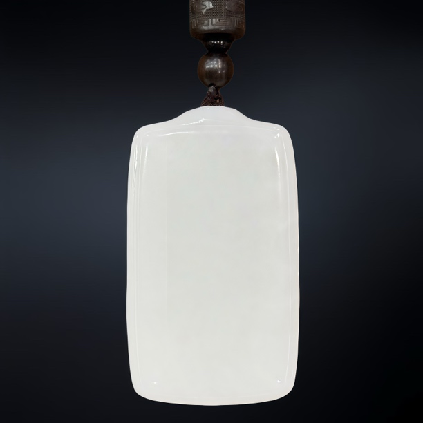 凝脂｜【基地质检发货】天然和田玉羊脂白无事牌【周】