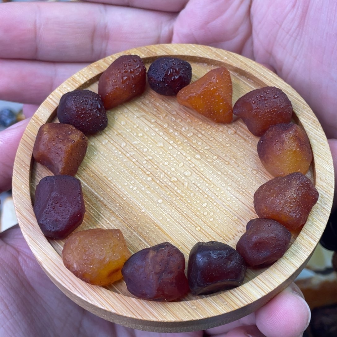 定制琥珀天然琥珀原皮手串