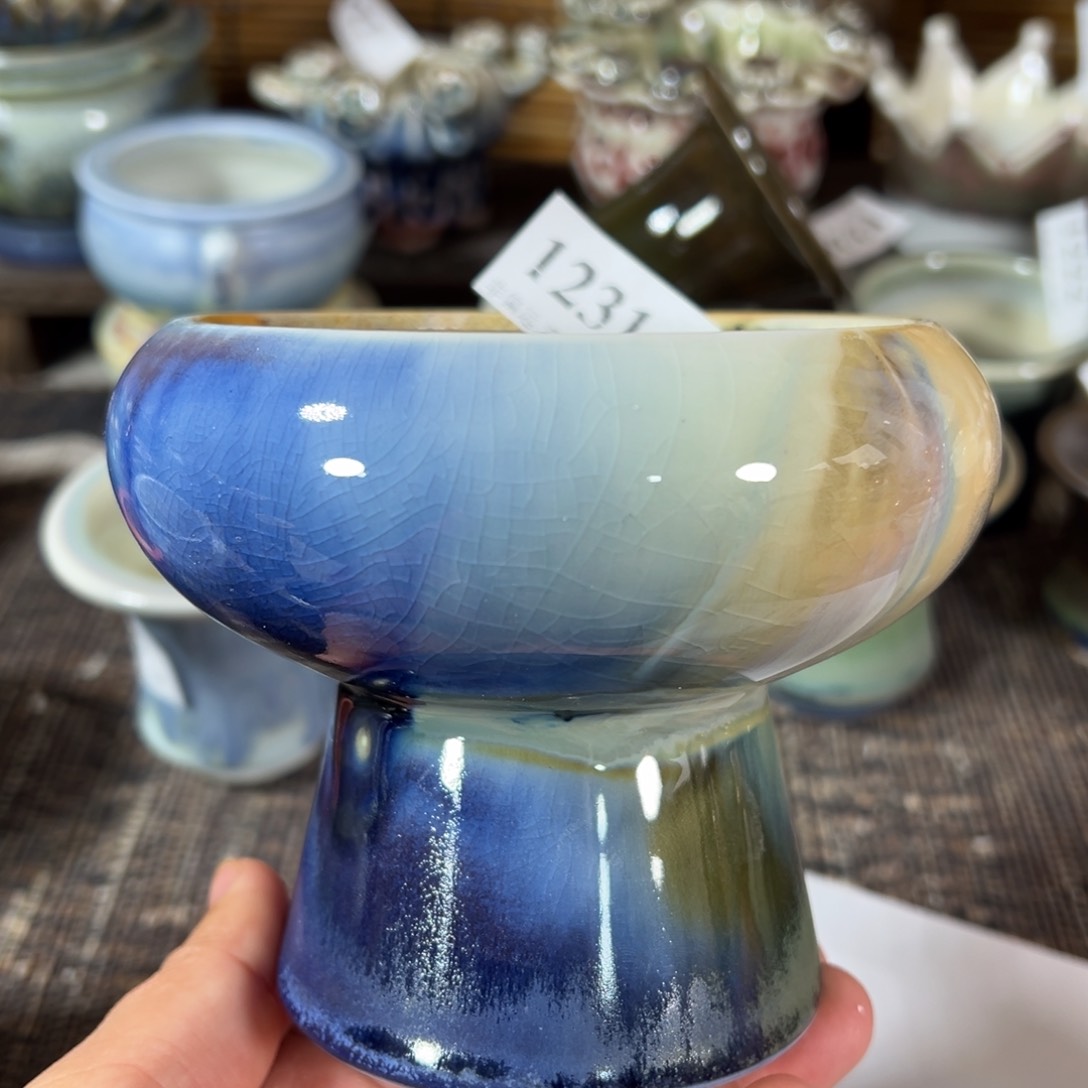 红陶口9高9 景德镇手工花盆