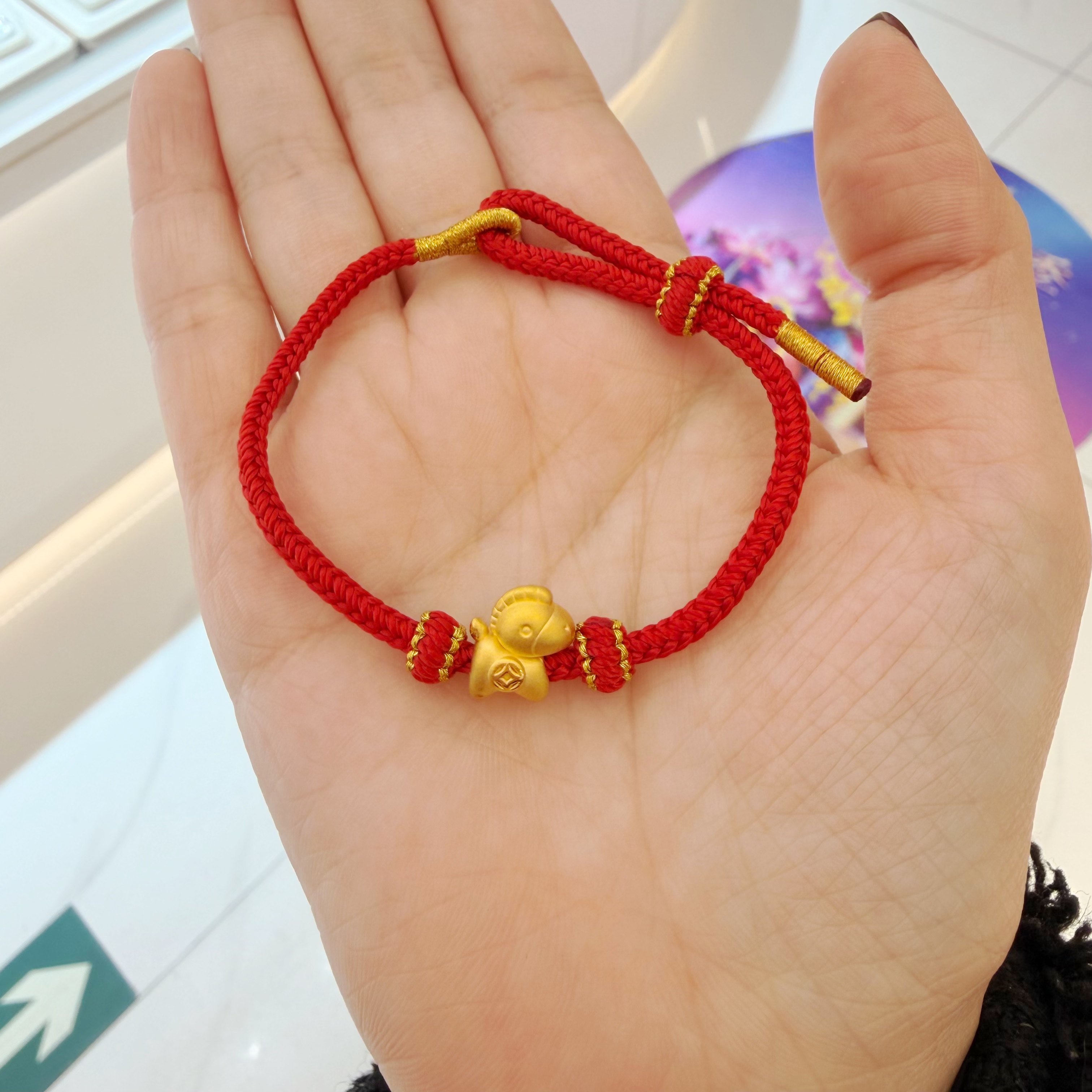 Chow Tai Seng/周大生足金手绳生肖手编本命年礼物新款生肖手链