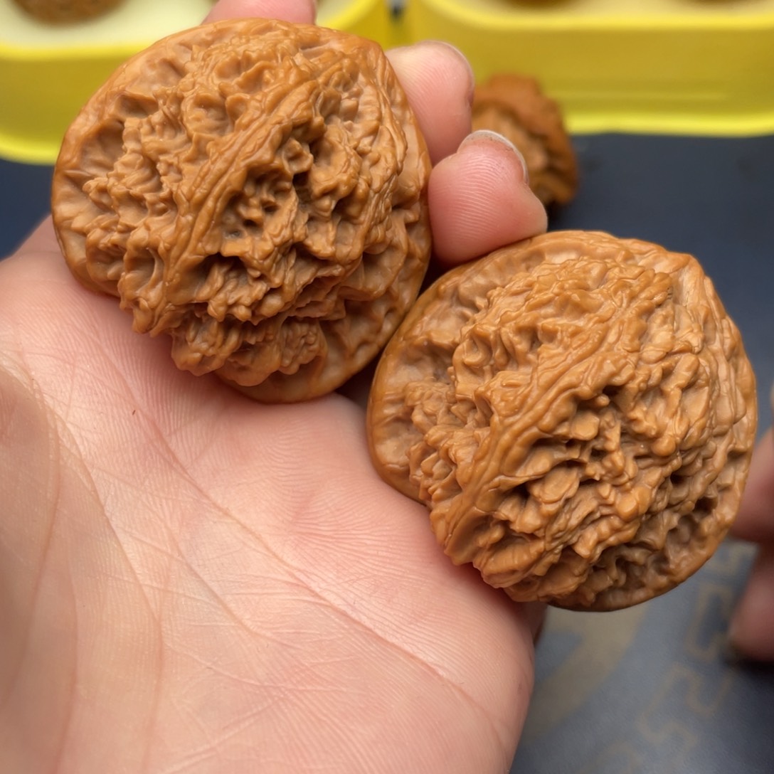文玩核桃把件牡丹纹41