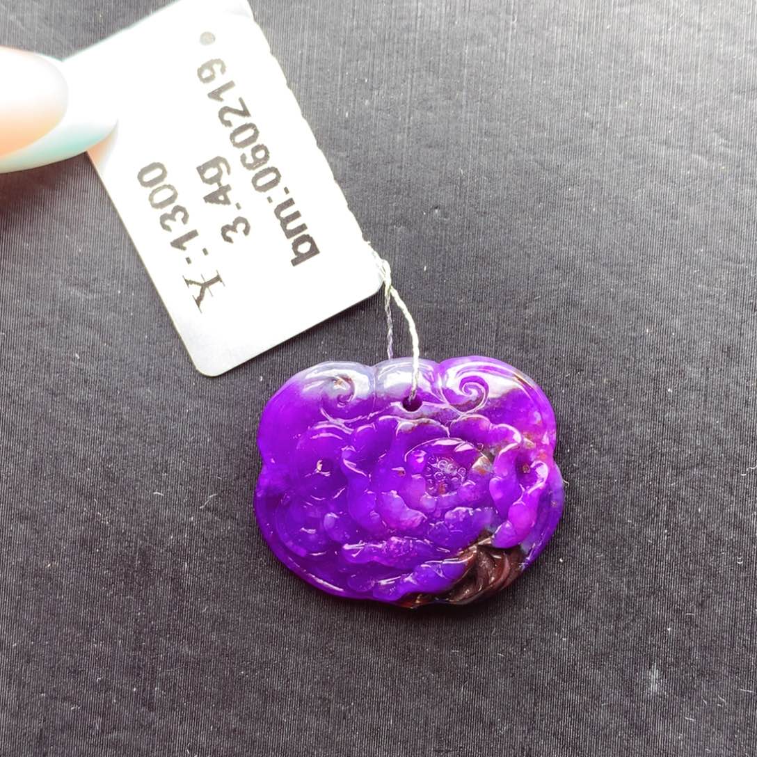 苏纪石（舒俱来）如意牡丹花未镶嵌