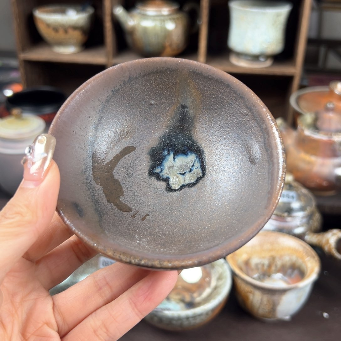 杯柴烧茶器铁胎主人杯