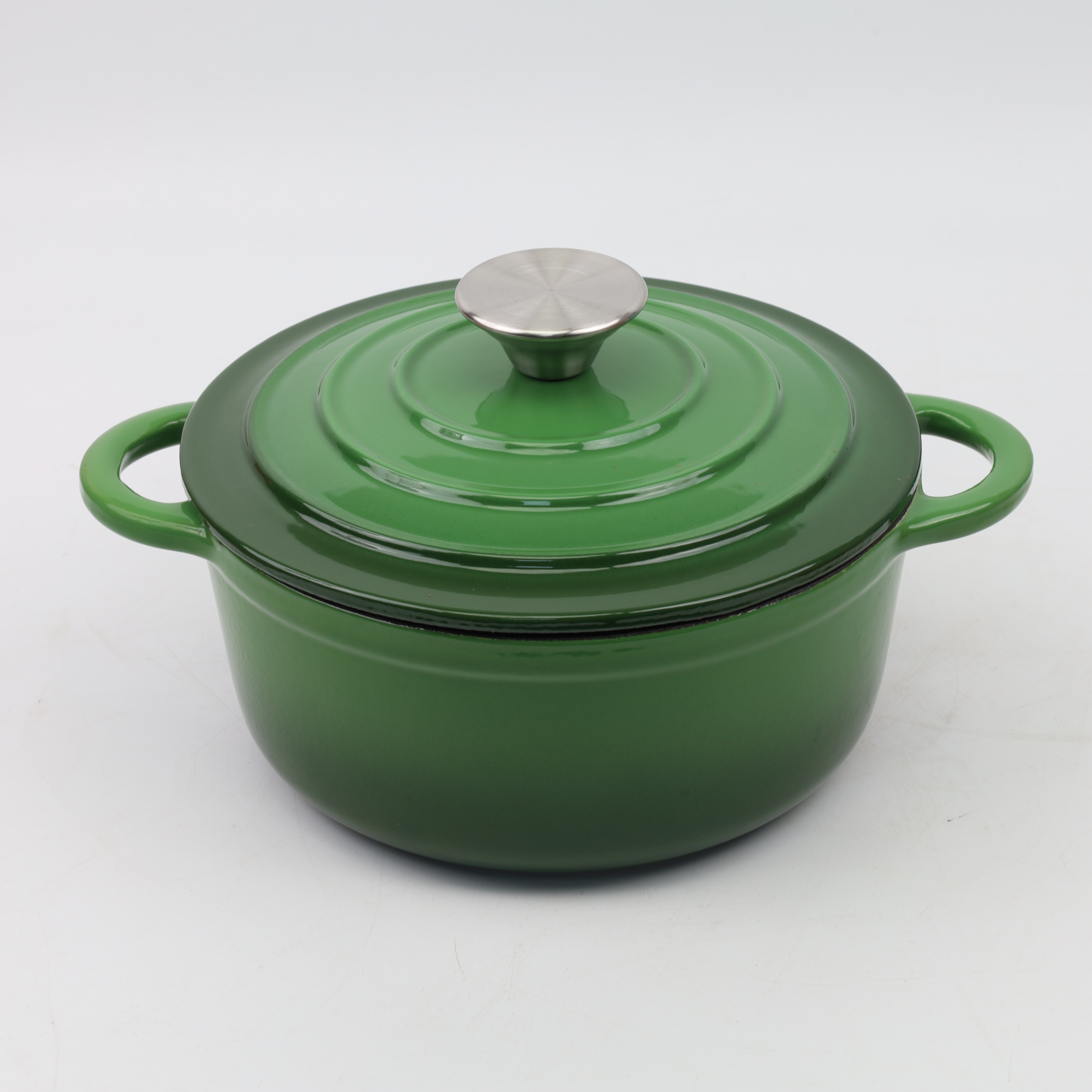 20cm铸铁珐琅圆把手汤锅多功能锅不挑灶具-