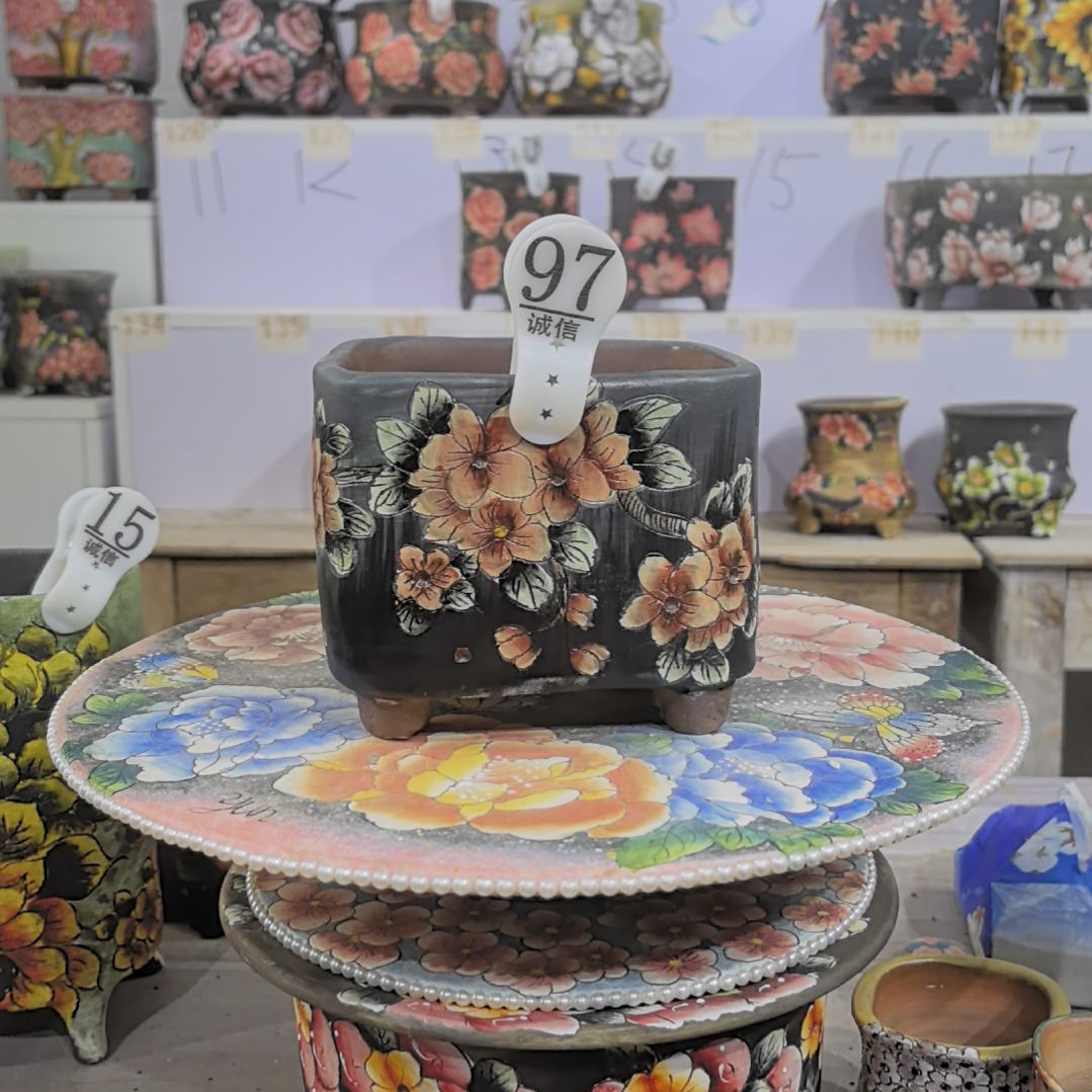 酸***肉花盆红泥瑕疵处理