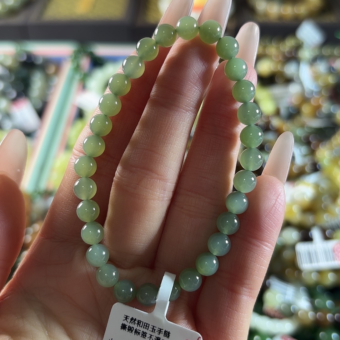 和田玉未镶嵌手链436