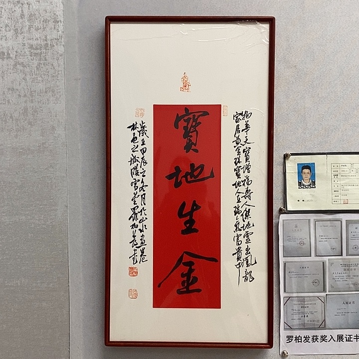 书法罗柏发书法宝地生金