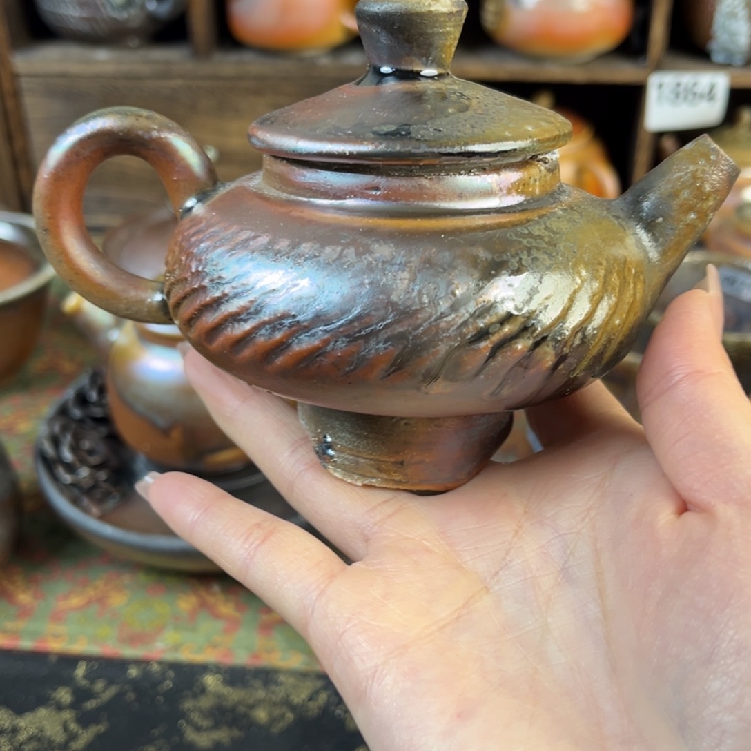 杯柴烧茶器细陶壶微瑕