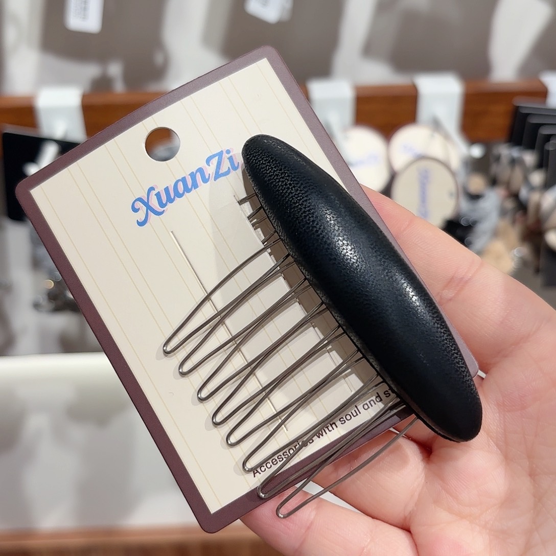 皮质铁合金发饰发夹