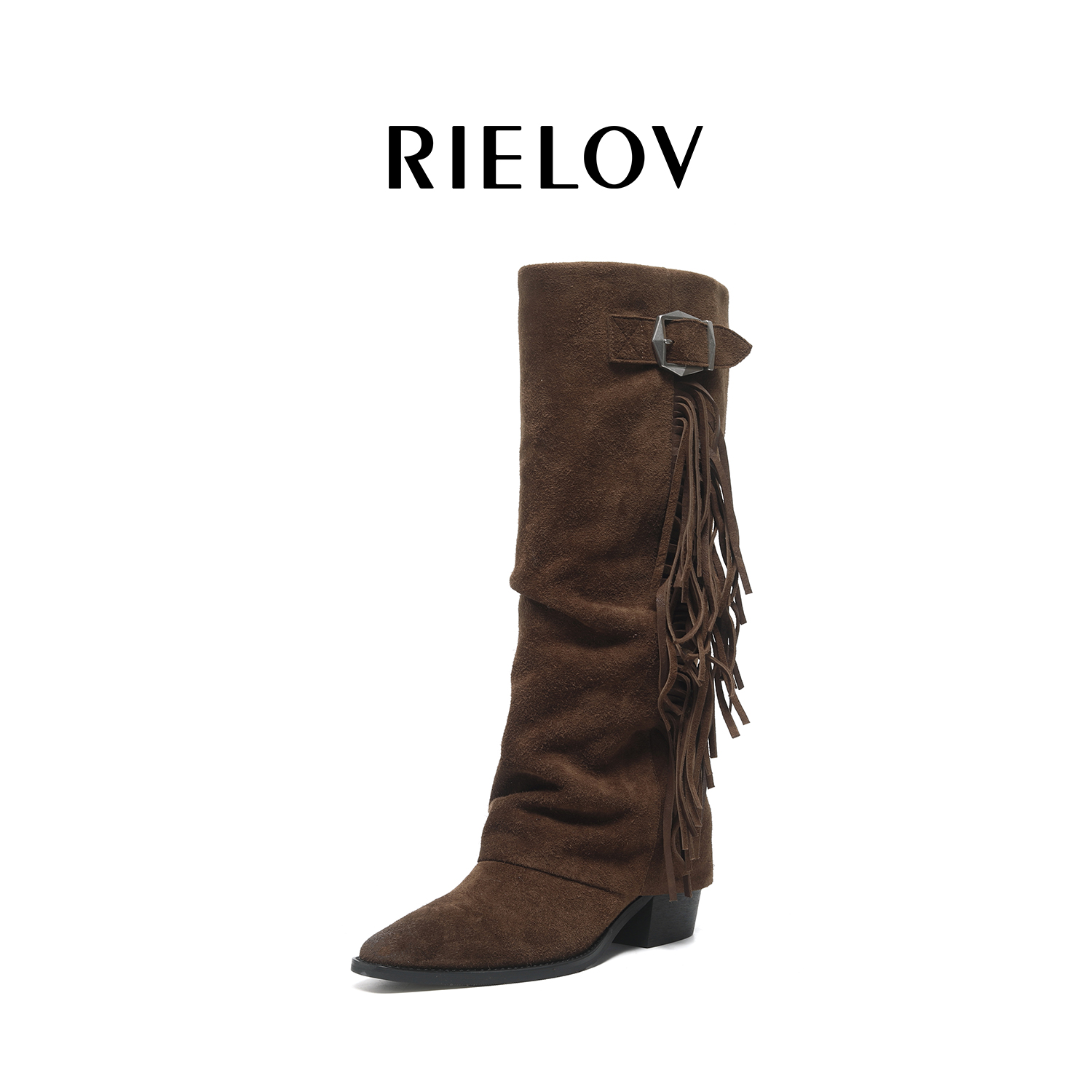 RIELOV【薇薇安】增高5.5cm时尚潮流百搭女士时装靴715026