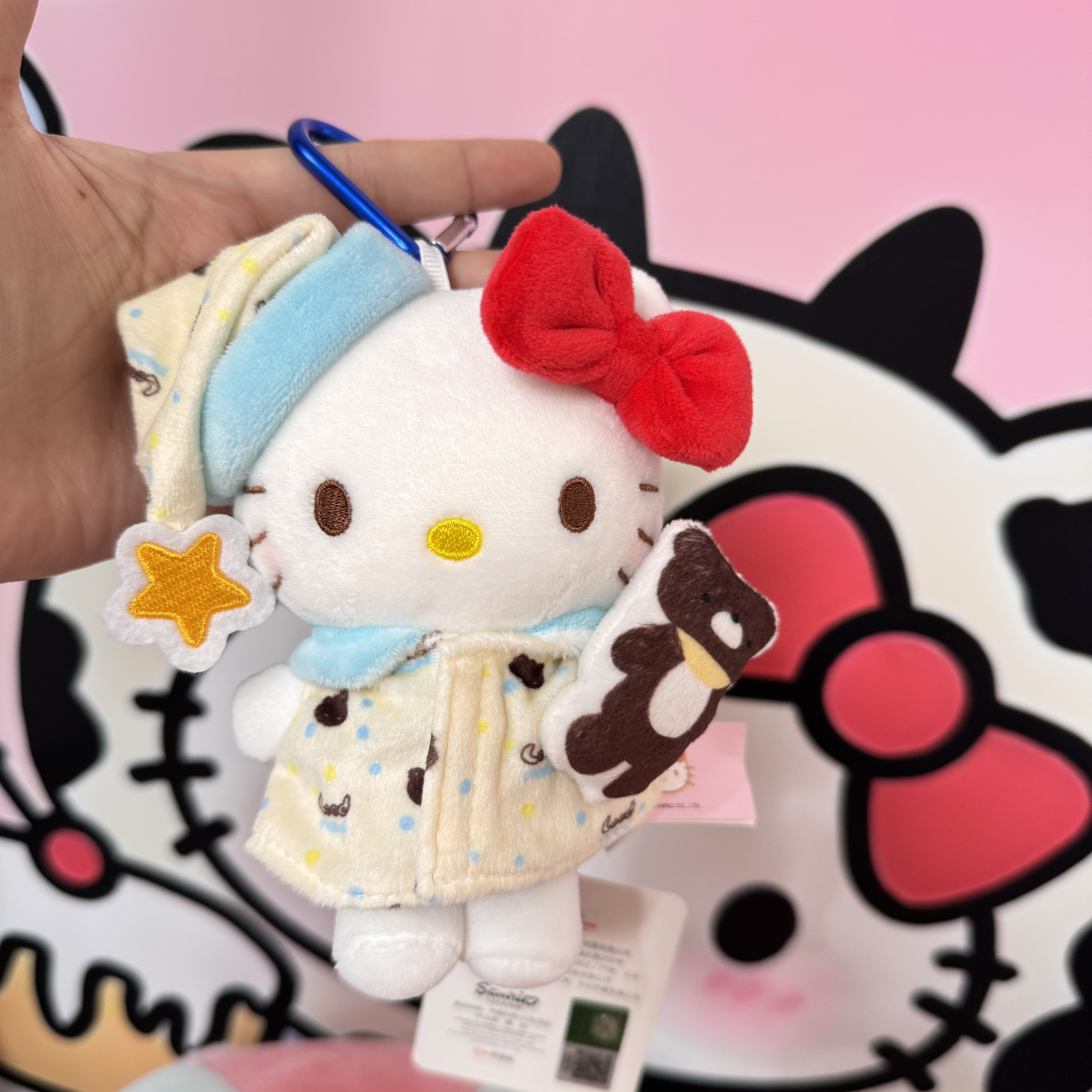【睡衣系列】正版HelloKitty睡衣KT挂件毛茸茸包挂玩偶钥匙扣礼物