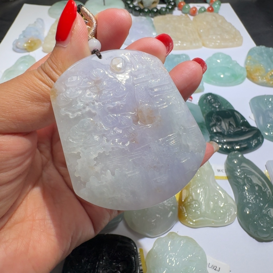 翡翠未镶嵌颈饰吊坠