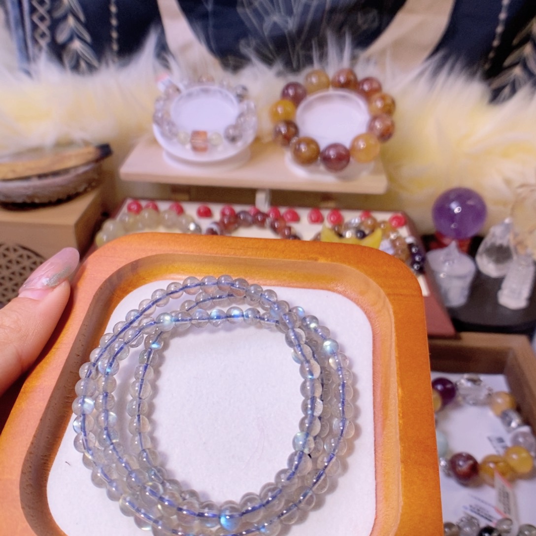 水晶手串合金天然水晶手链