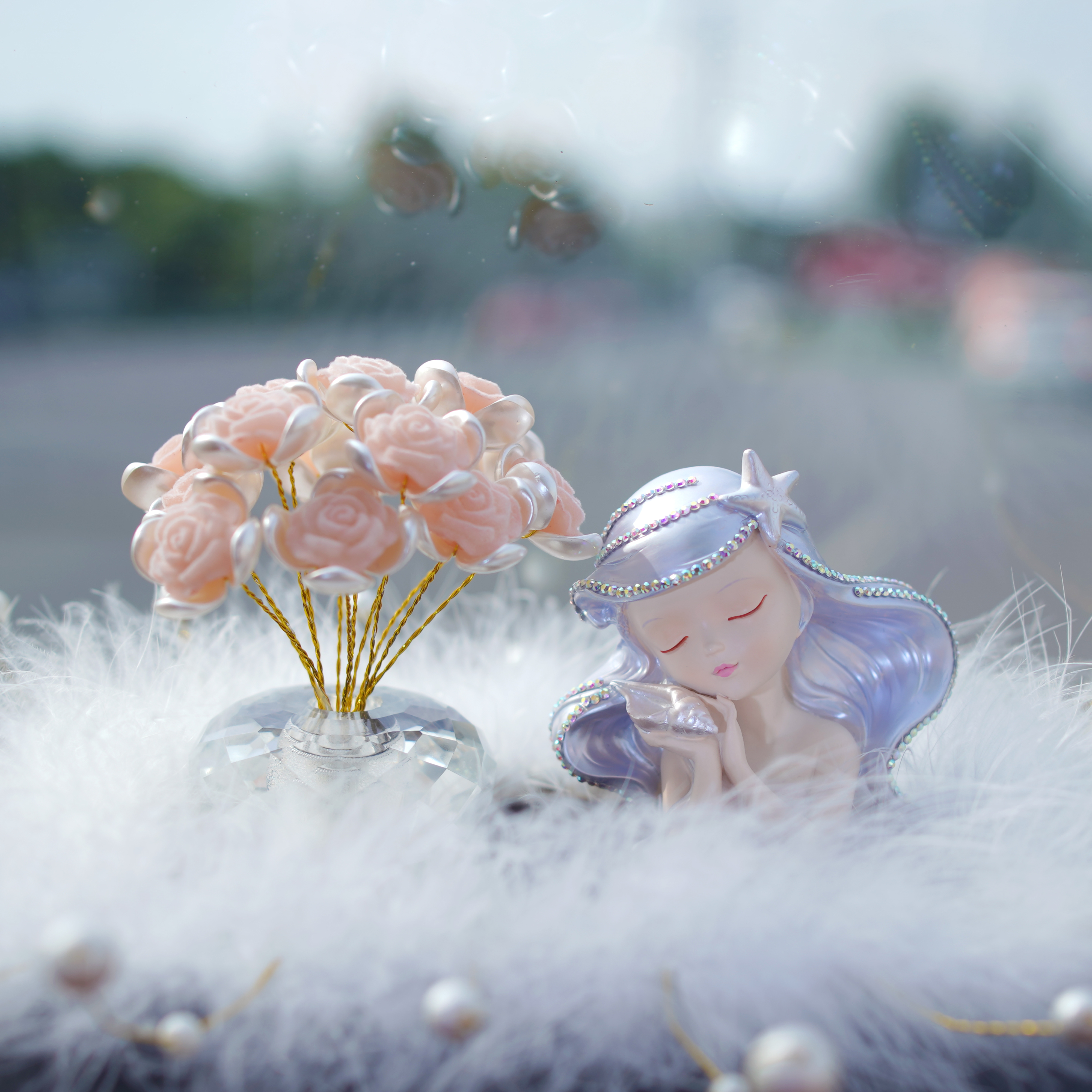 【海洋女神】小龙女高档汽车精致车载摆件装饰品英式手办中控台装饰