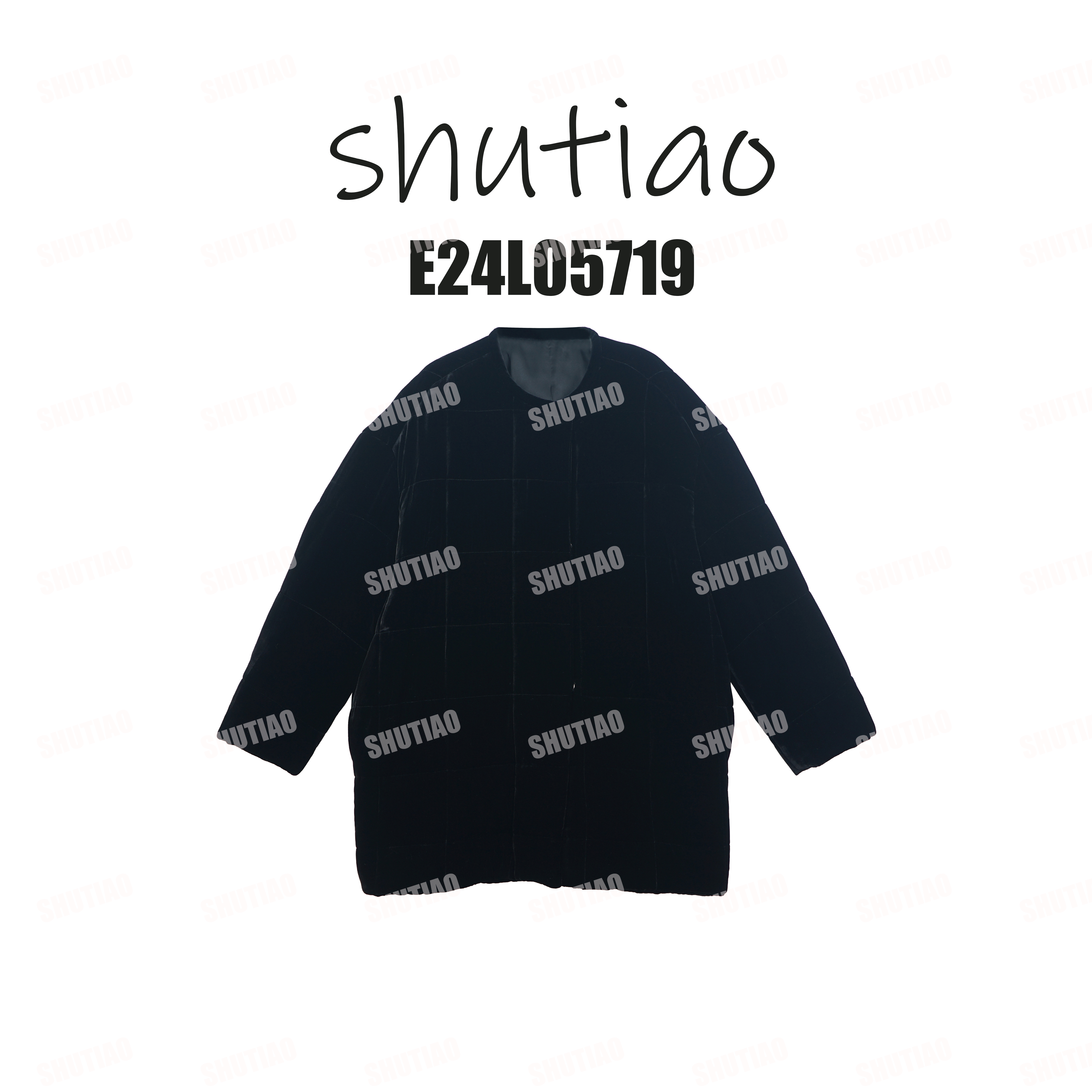 【SHUTIAO】2025冬季：3M棉真丝丝绒外套E24L05719