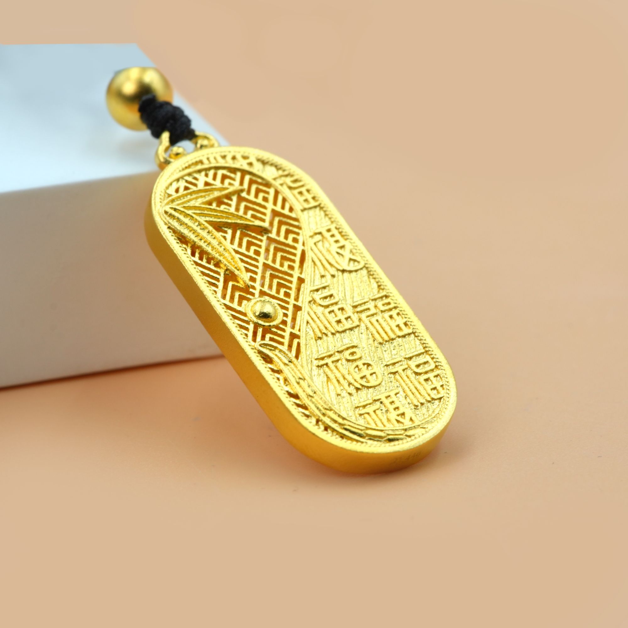 足金999灵蛇节节高升吊坠古法工艺国风非遗老庙古韵黄金吊坠
