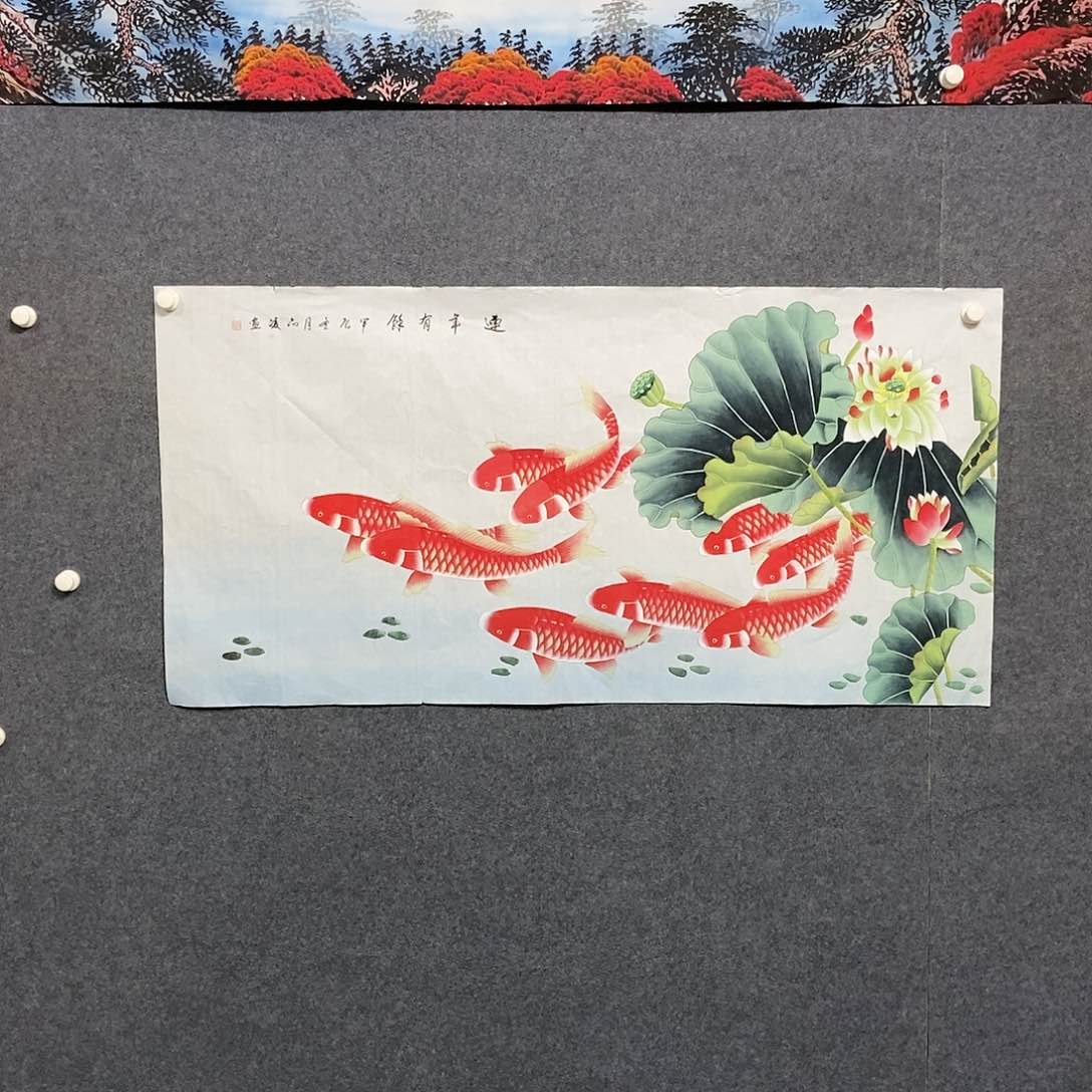 国画四尺花鸟一副