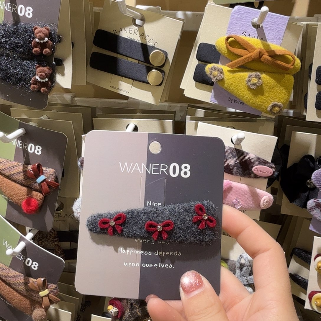 布艺非金属红色蝴蝶结拜拜