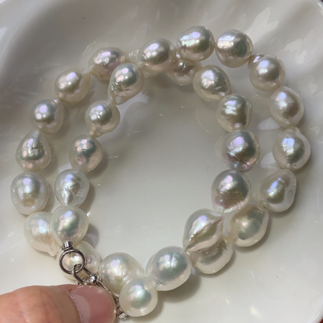 淡水珍珠颈饰银S925镶嵌