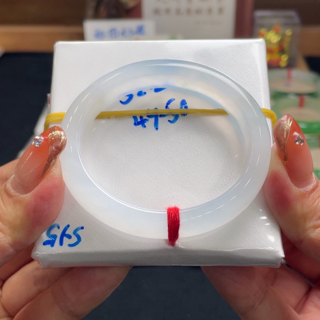 翡翠手镯未镶嵌卜*包翡翠52.6贵妃定金