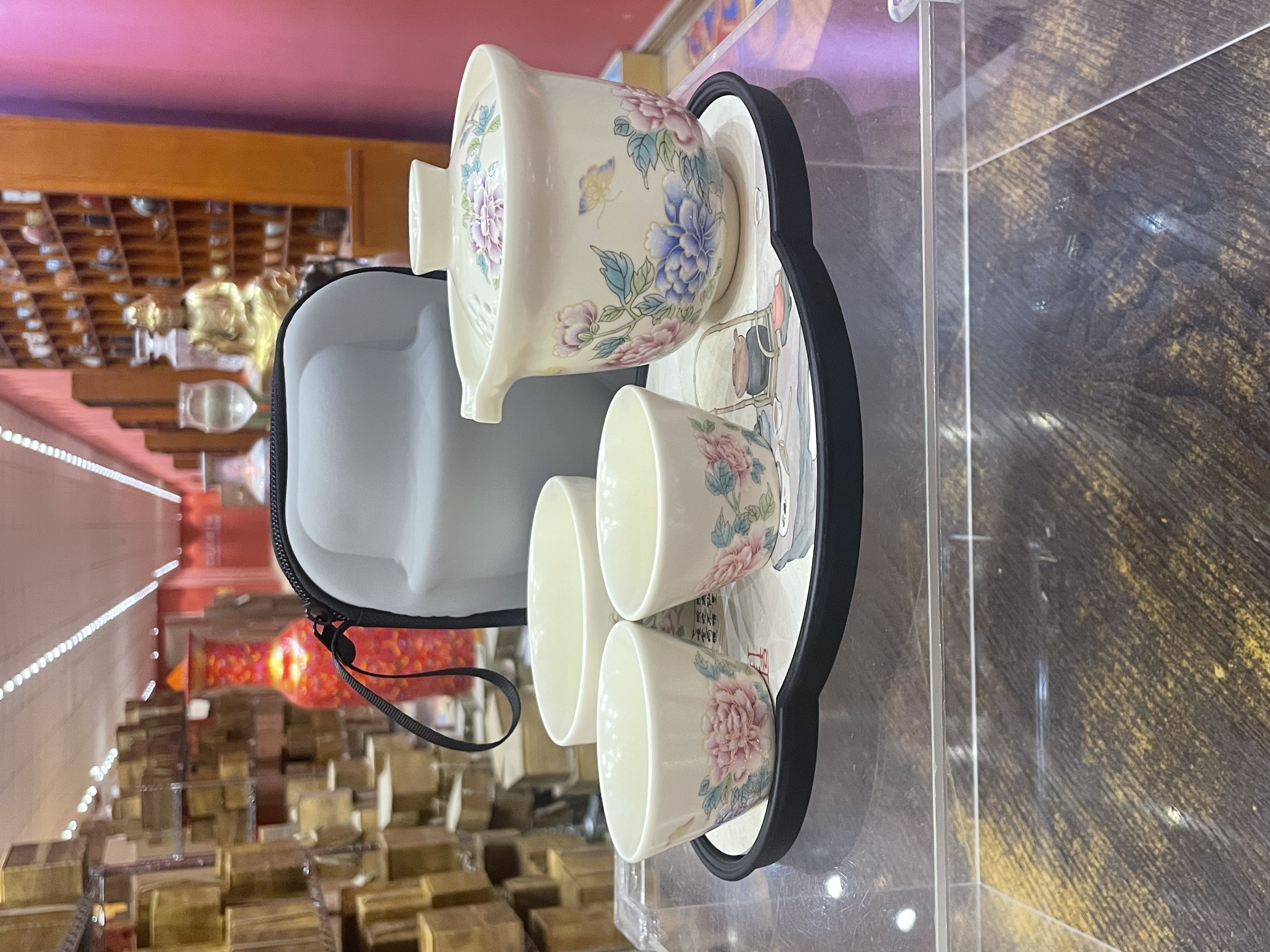 【闪购商品】汝窑牡丹快客杯带茶盘999252