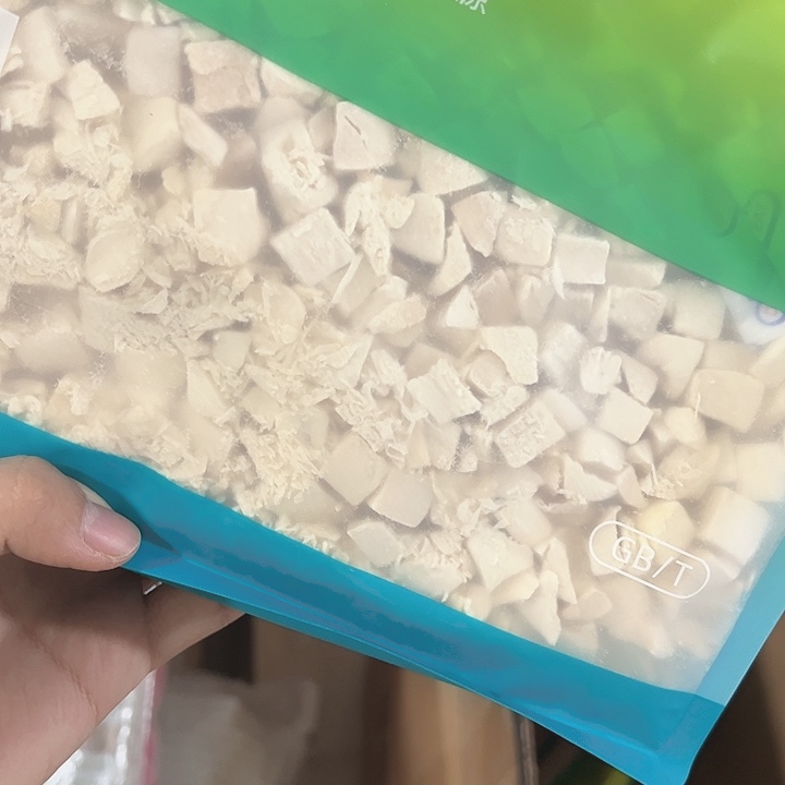 *****26年6月到期 绿袋鸡肉丁冻干500g*1袋