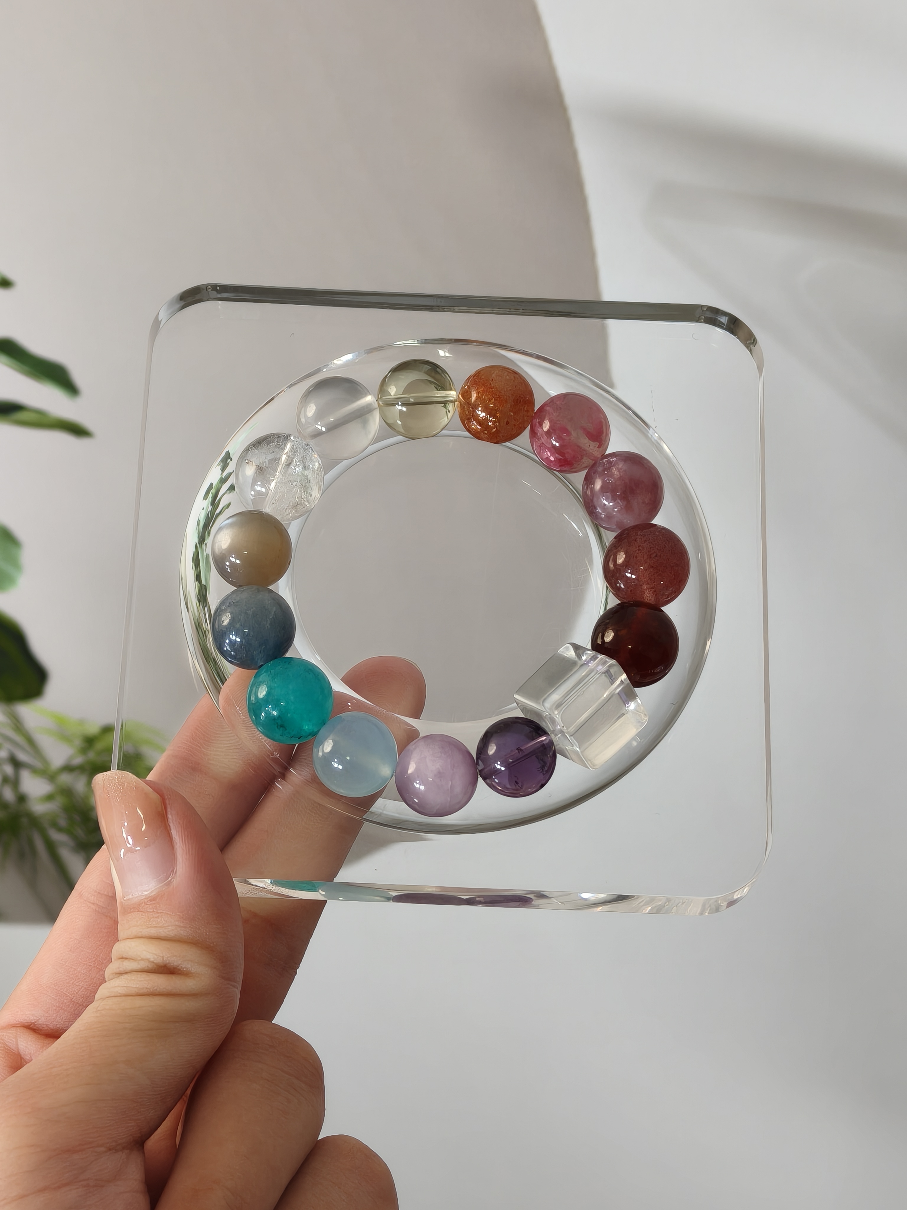 【彩虹多宝】天然高品质彩虹多宝水晶手串 多样性发一 12-13mm