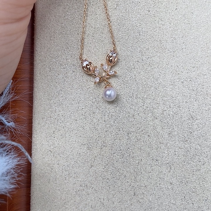 银S925镶嵌颈饰淡水珍珠