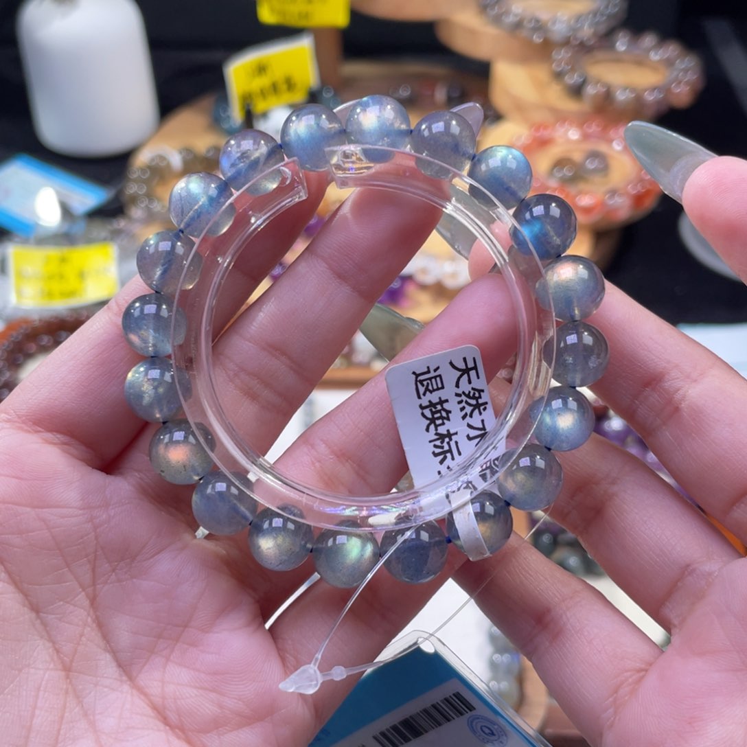 手串未镶嵌长石灰月光