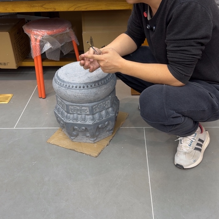 西安石晋錾石雕手工雕刻摆件