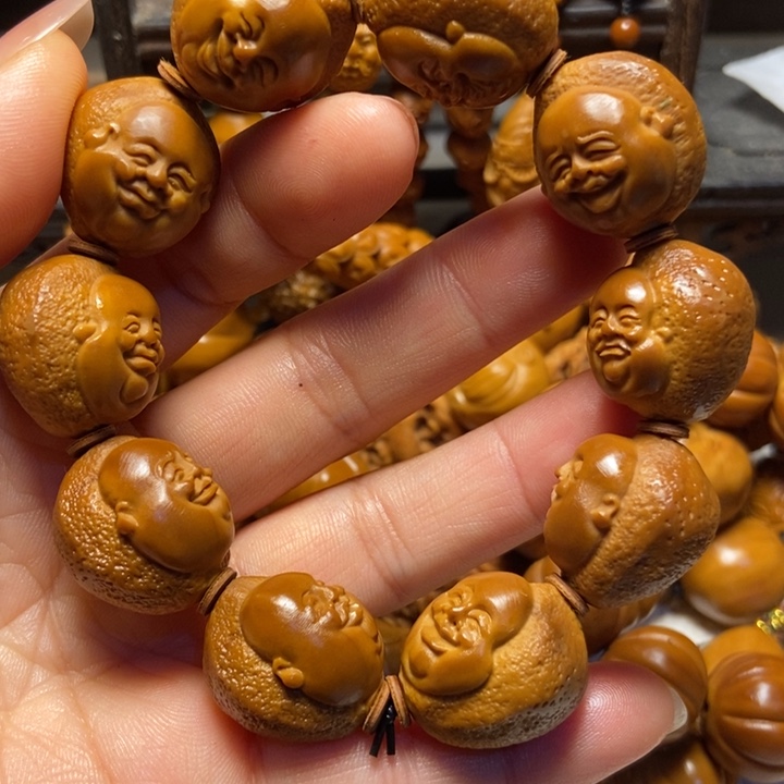 【闪购商品】橄榄核手串/手链橘子皮弥勒