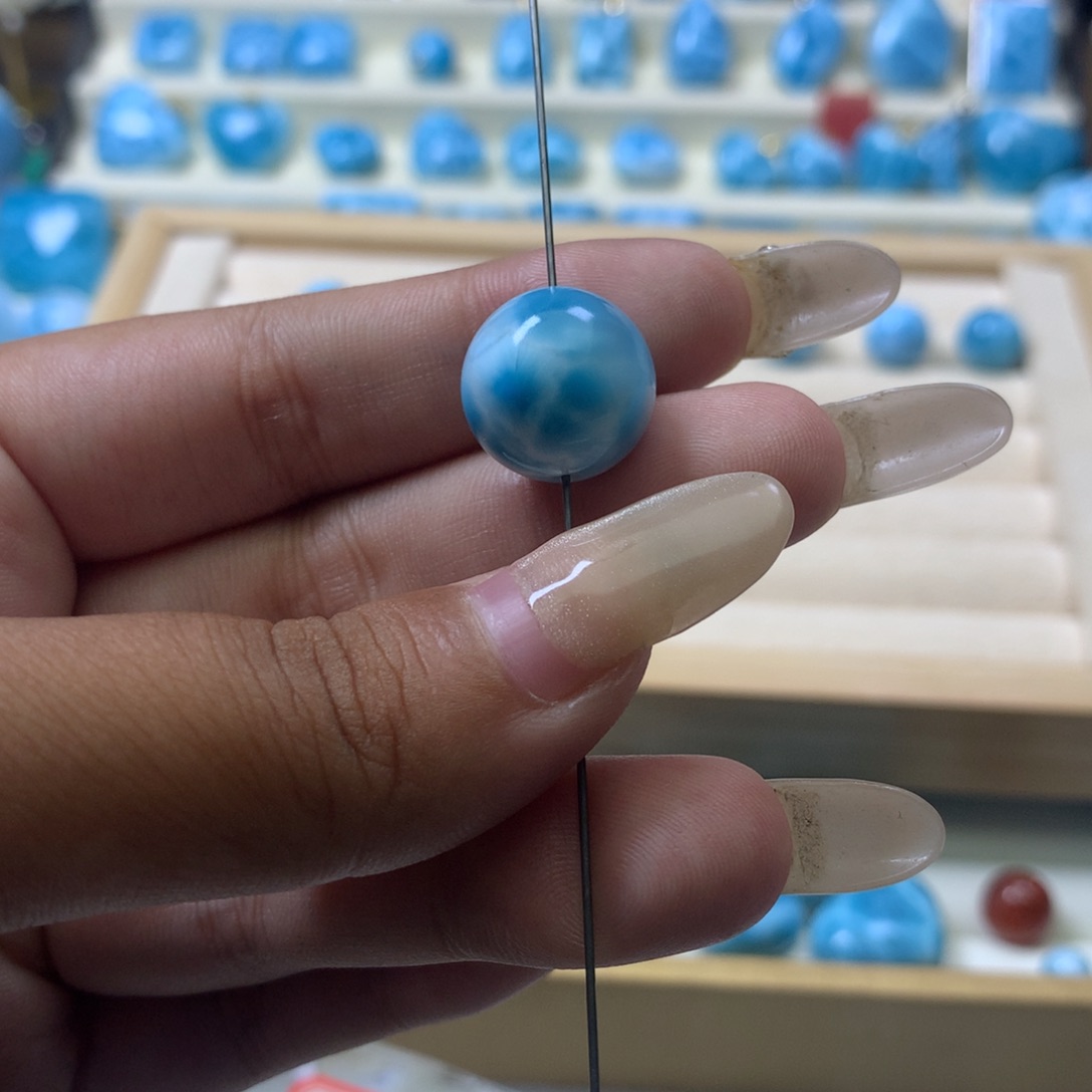 针钠钙石（海纹石）未镶嵌珠宝半成品璐*晚