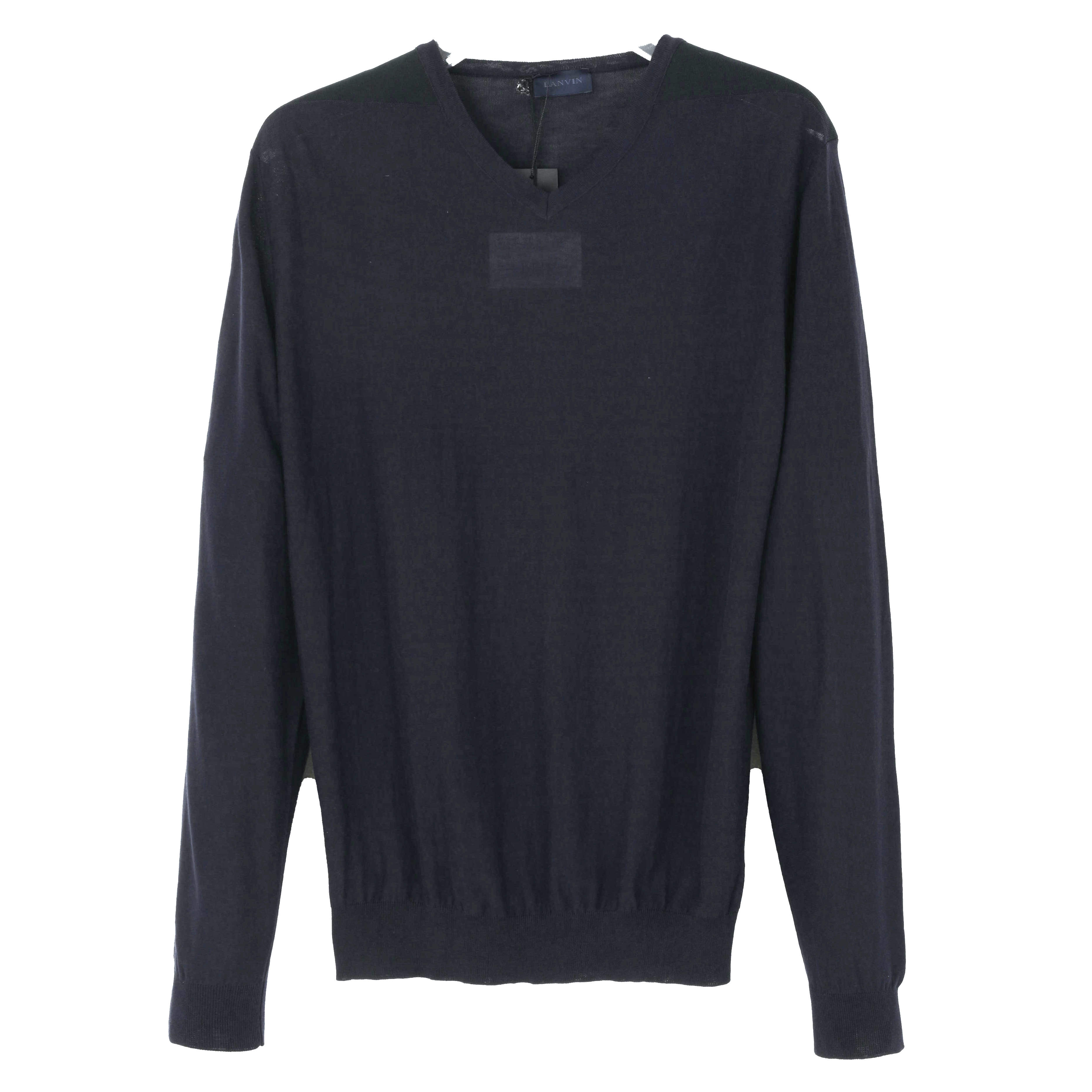 LANVIN 常规薄款男士简约V领套头针织衫M06PL7A0042