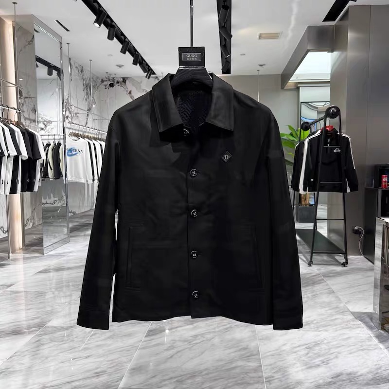 欧货秋季新款男士休闲百搭格纹LOGO夹克轻奢修身外套SK9905