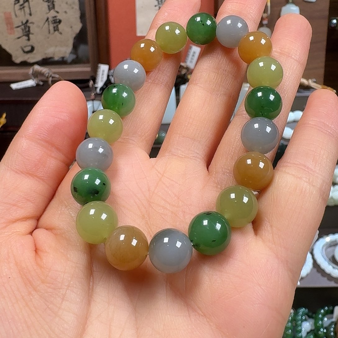 和田玉未镶嵌手链